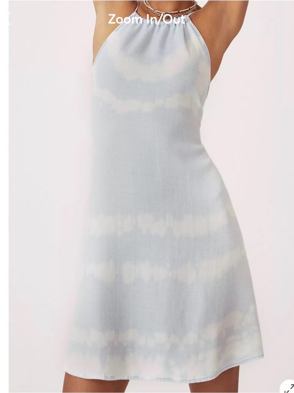 Cloth & Stone by Anthropologie Halter Neck Tie-Dye Mini Dress.